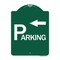 Signmission Parking W/ Arrow Pointing Left, Green & White Aluminum Architectural Sign, 18" x 24", GW-1824-24519 A-DES-GW-1824-24519 - alternate 1